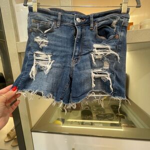American Eagle Outfitters Women's Distressed Jeans shorts Blue